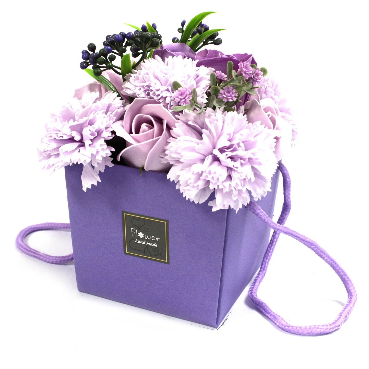 Luxury Soap Flowers Bouquet - Lavender Rose & Carnation