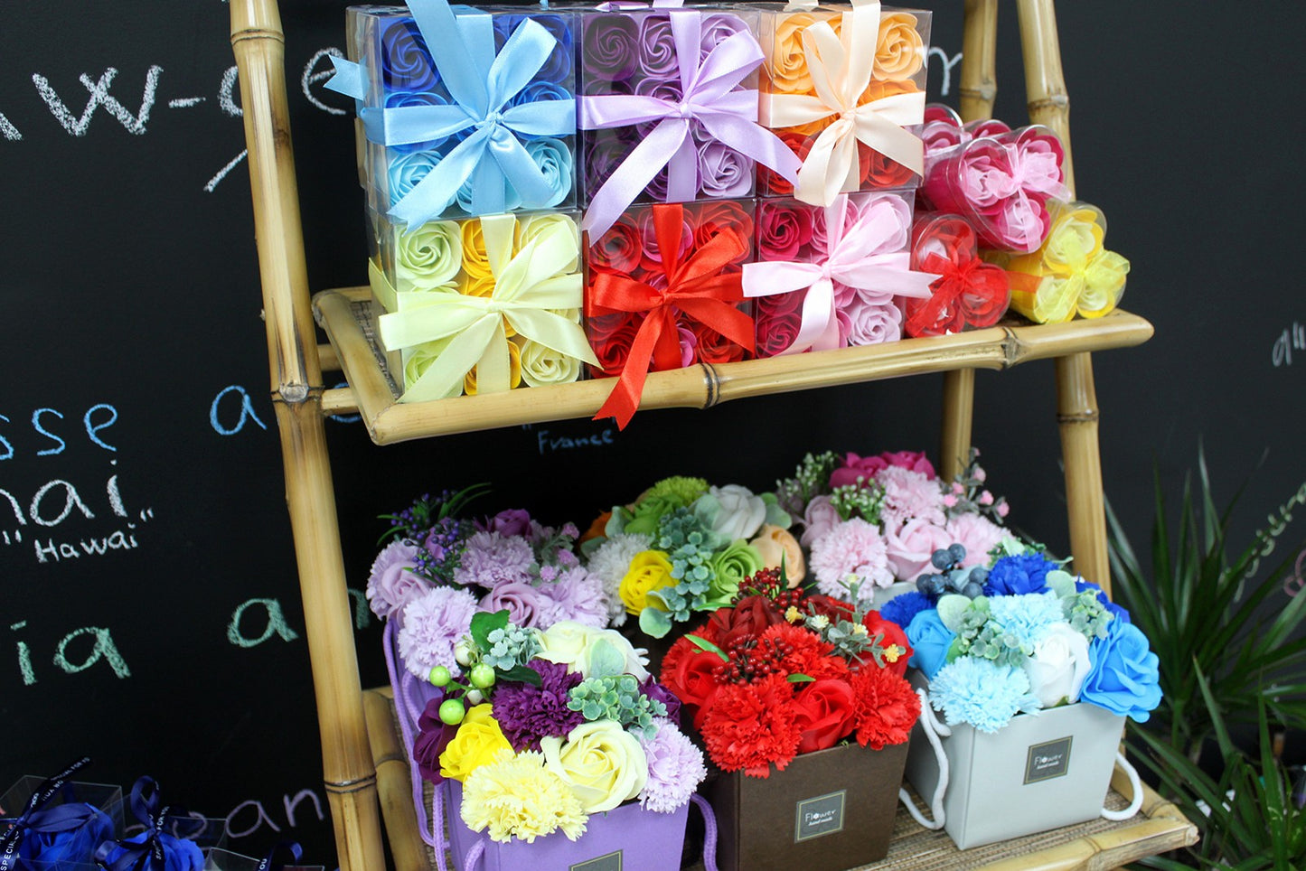 Luxury Soap Flowers - Set of 9 - Lavender Roses