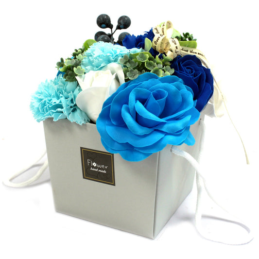 Luxury Soap Flowers Bouquet - Blue Wedding