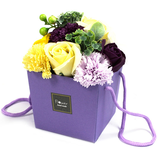 Luxury Soap Flowers Bouquet - Purple Flower Garden