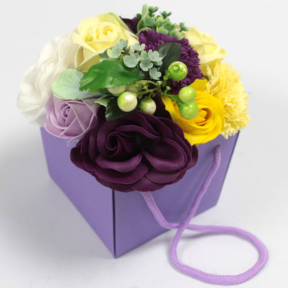 Luxury Soap Flowers Bouquet - Purple Flower Garden