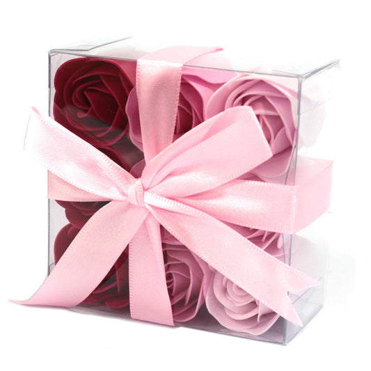 Luxury Soap Flowers - Set of 9 - Pink  Roses