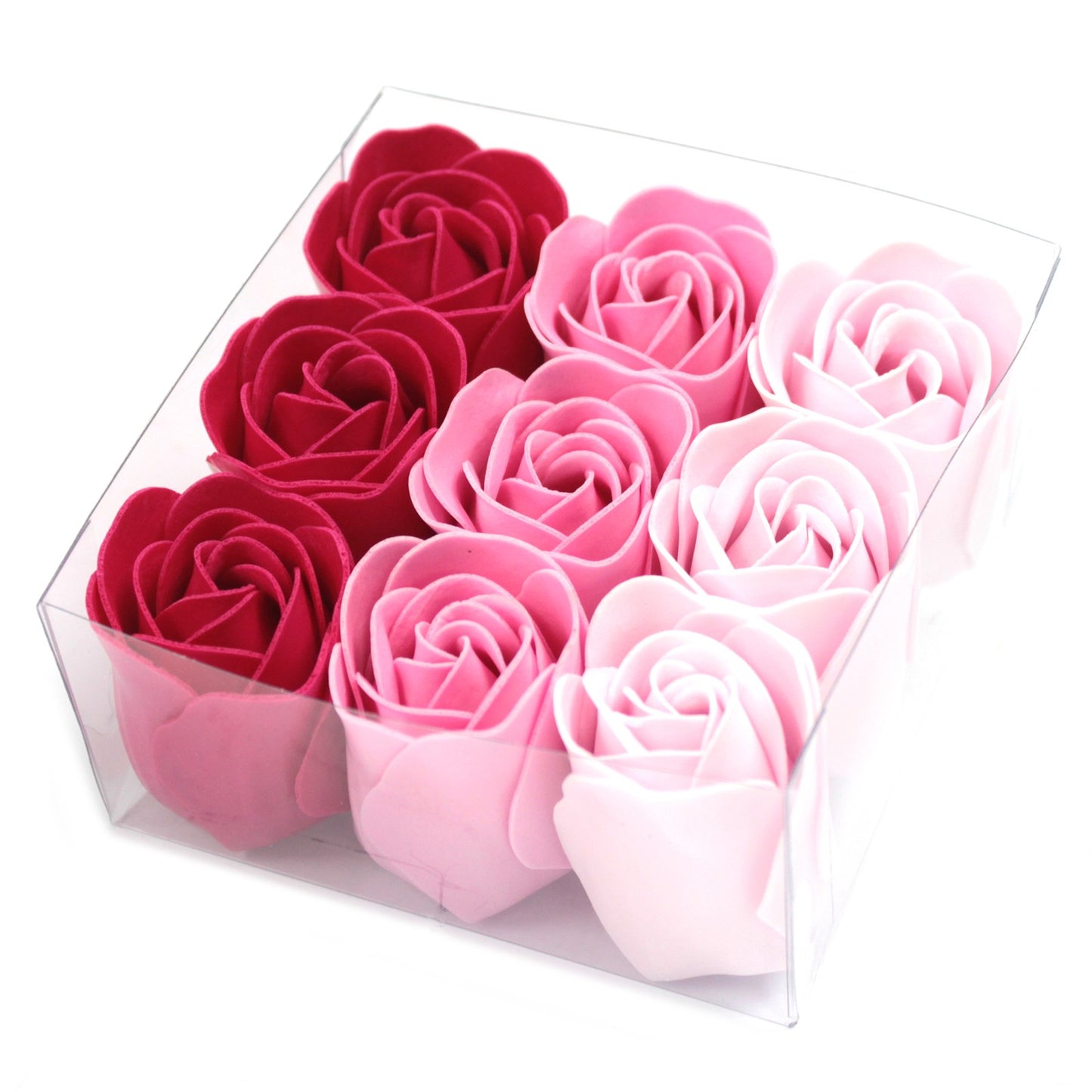 Luxury Soap Flowers - Set of 9 - Pink  Roses