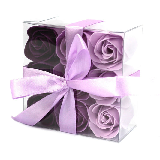 Luxury Soap Flowers - Set of 9 - Lavender Roses