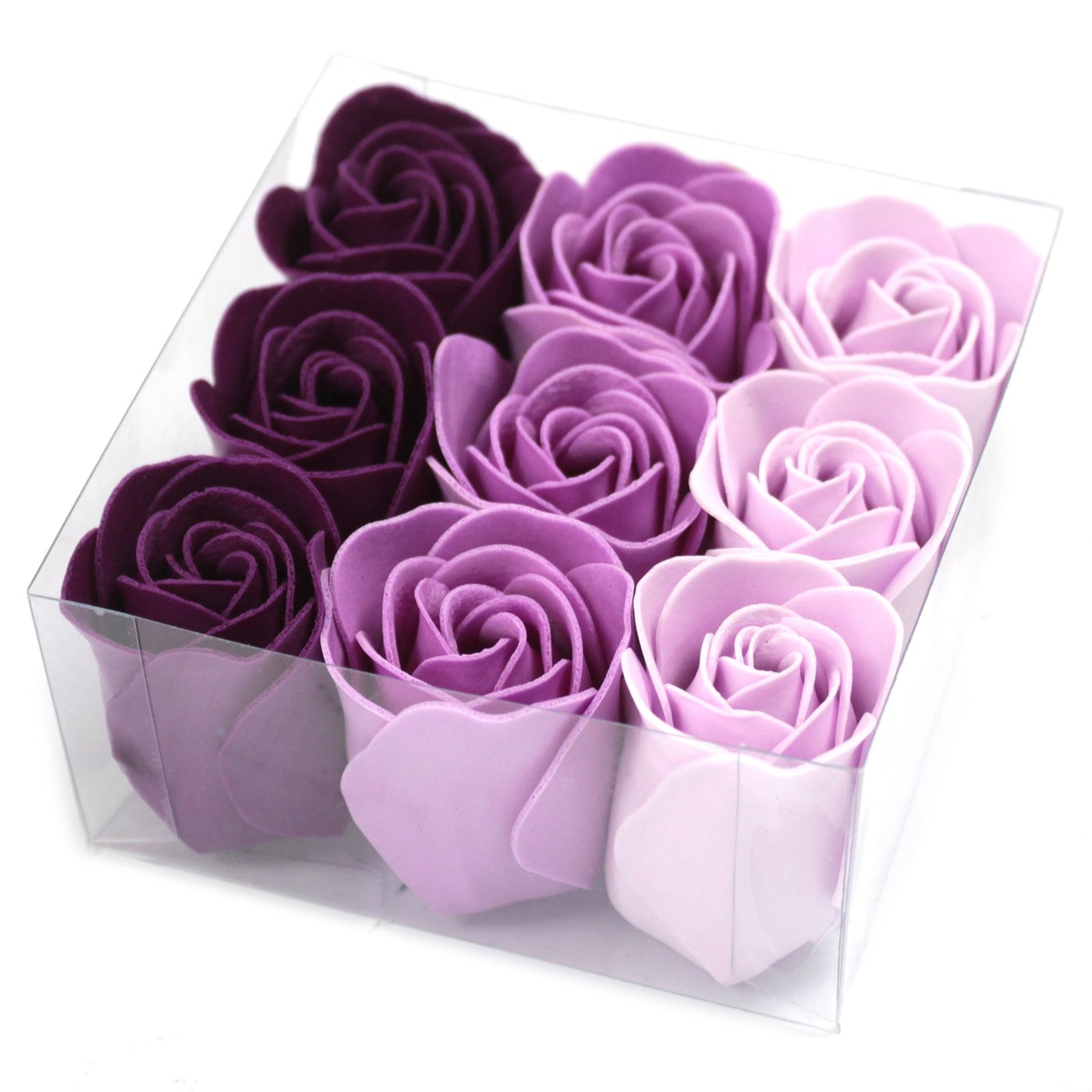 Luxury Soap Flowers - Set of 9 - Lavender Roses