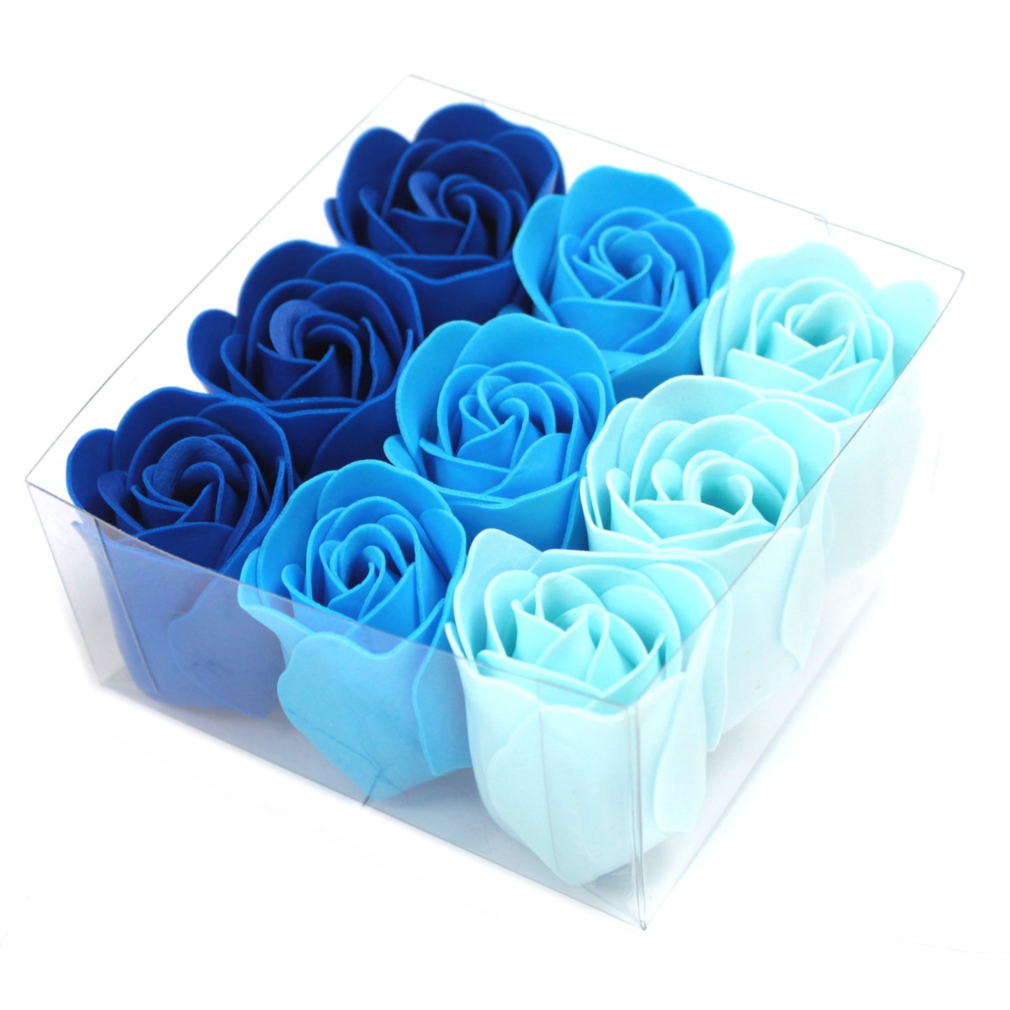 Luxury Soap Flowers - Set of 9 - Blue Wedding Roses