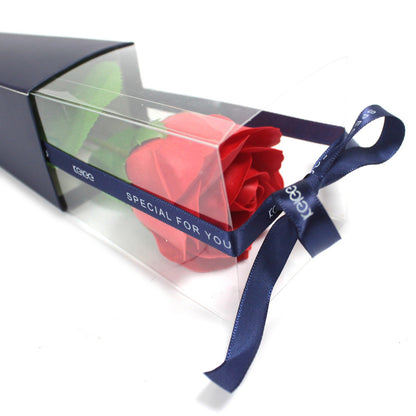 Luxury Soap Flower - Single Rose - Red Rose