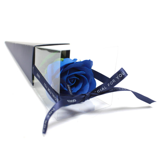 Luxury Soap Flower - Single Rose - Blue Rose