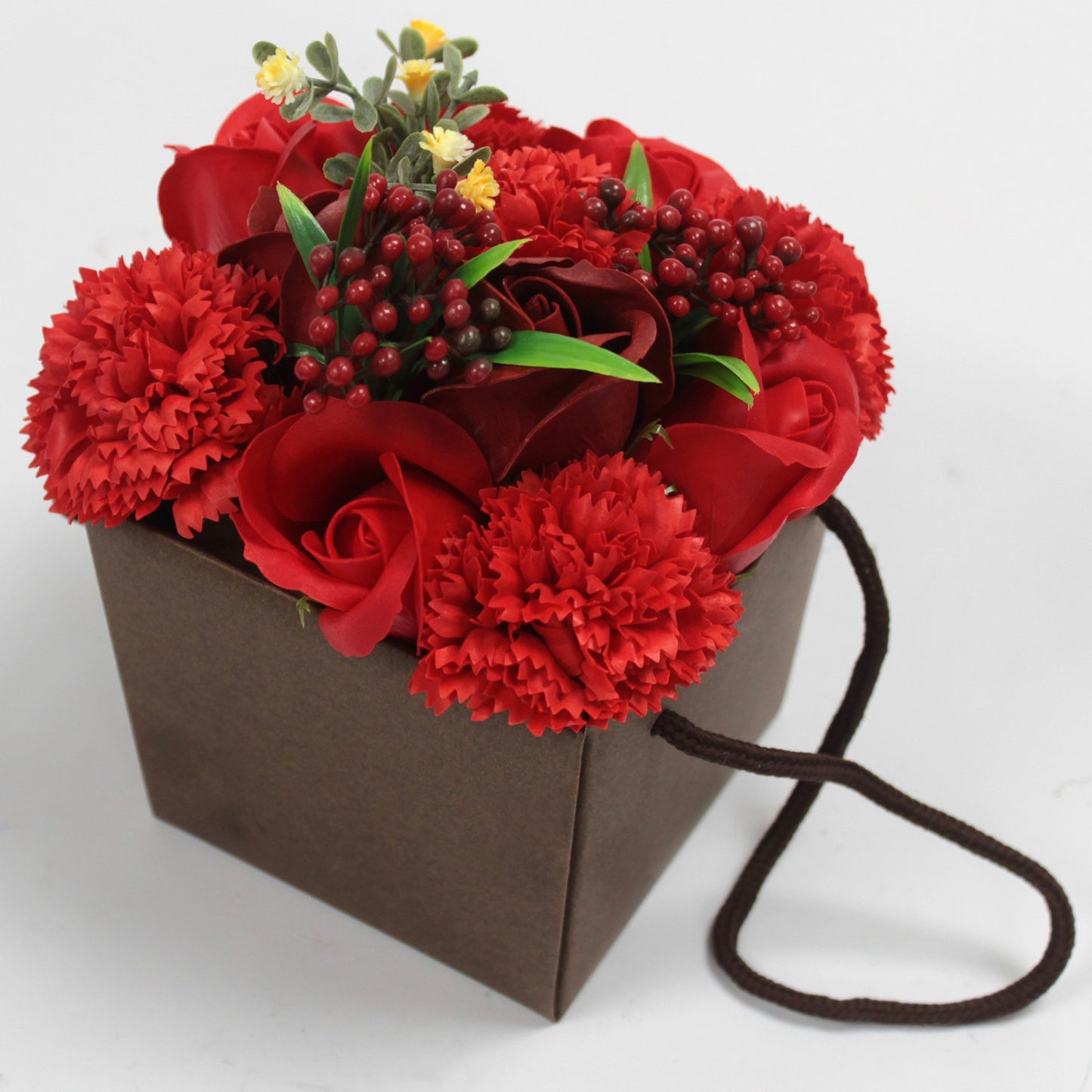 Luxury Soap Flowers Bouquet - Red Rose & Carnation