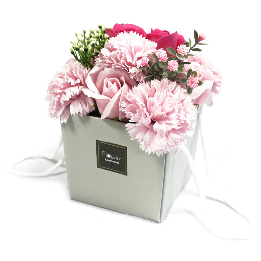 Luxury Soap Flowers Bouquet - Pink Rose & Carnation