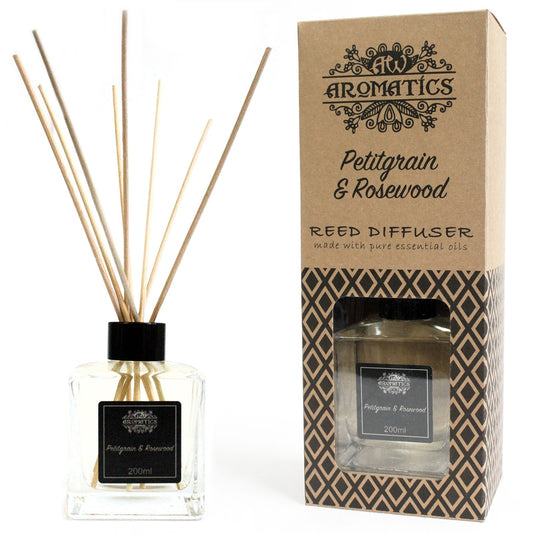 Reed Diffuser - Petitgrain & Rosewood Essential Oil - 200 ml
