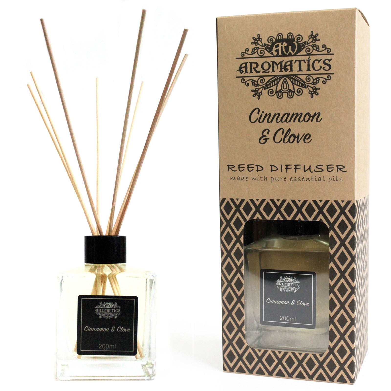 Reed Diffuser - Cinnamon & Clove Essential Oil - 200 ml