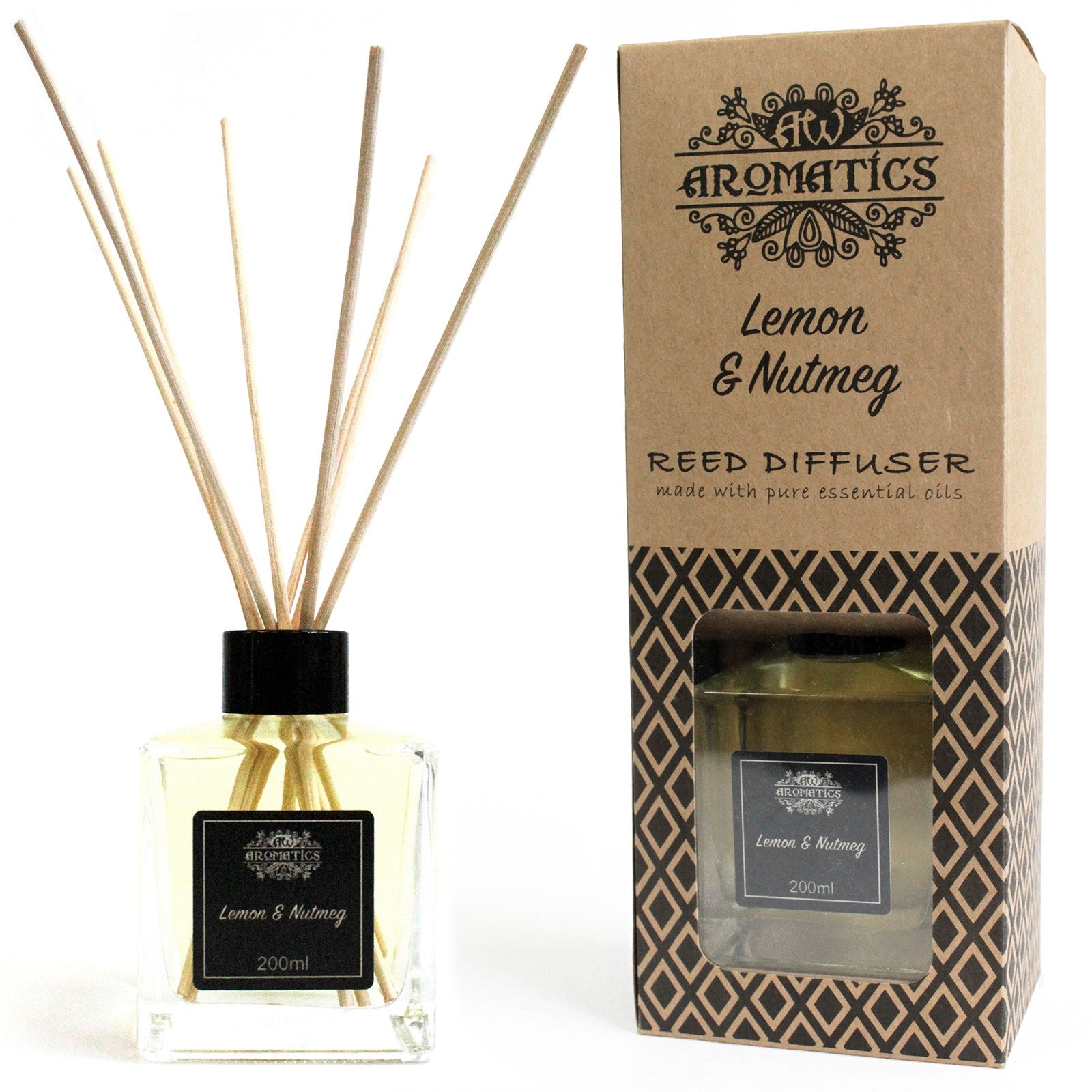 Reed Diffuser - Lemon & Nutmeg Essential Oil - 200 ml