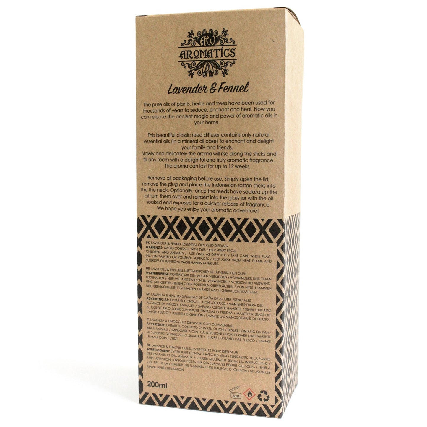 Reed Diffuser - Lavender & Fennel Essential Oil - 200 ml