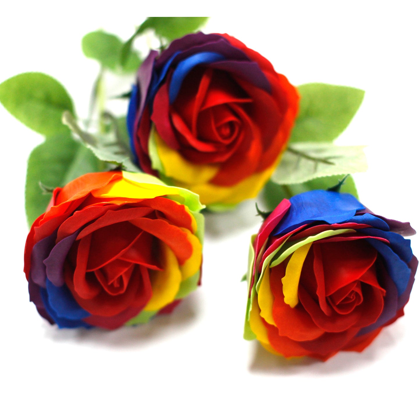 Luxury Soap Flower - Single Rose - Rainbow Rose