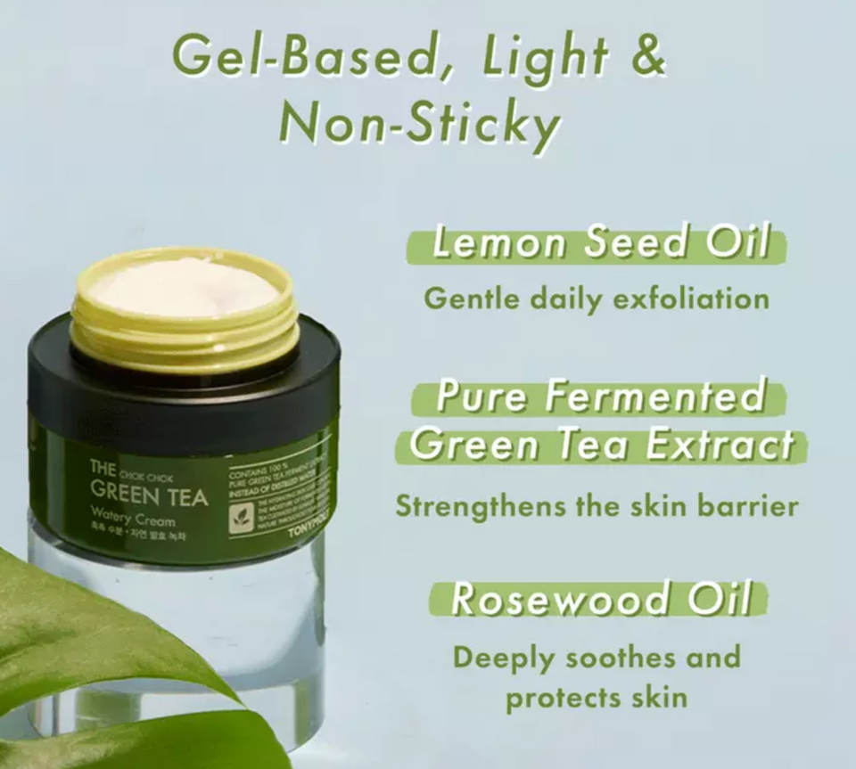 TONYMOLY The Chok Chok Green Tea Watery Moisture Cream - 100ml