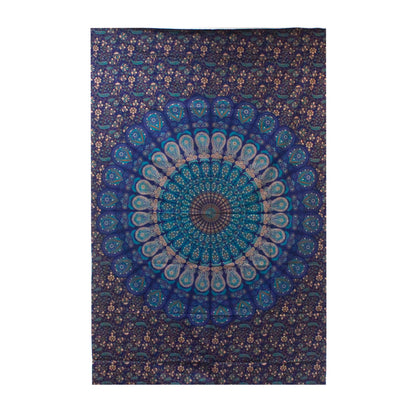 Double Cotton Bedspread / Wall Hanging - Classic Mandala