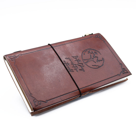 Handmade Leather Journal - Be the Change - Brown - 80 pages