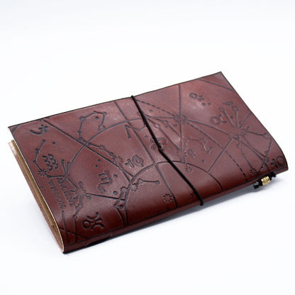 Handmade Leather Journal - My Bucket List Book - Brown - 80 pages