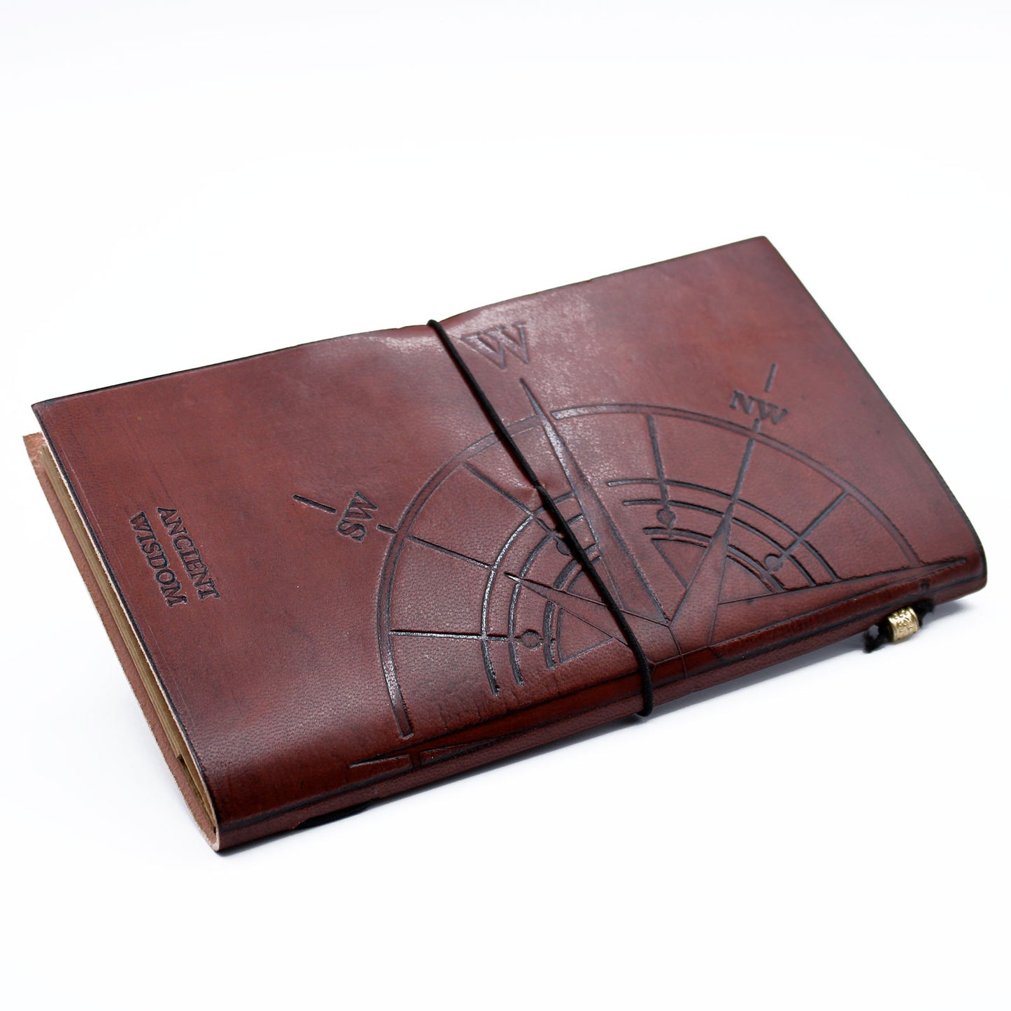 Handmade Leather Journal - Travel the World - Brown 80 pages