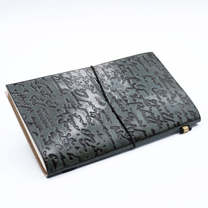 Handmade Leather Journal - Important Things To Do - Grey - 80 pages
