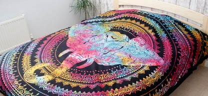 Single Cotton Bedspread & Wall Hanging -  Hamsa