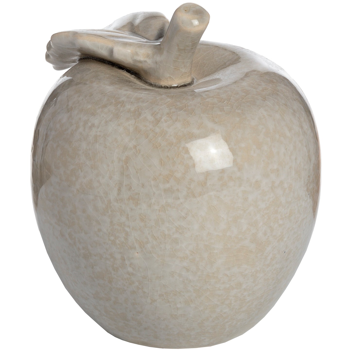 Antique Grey Ceramic Apple - Small
