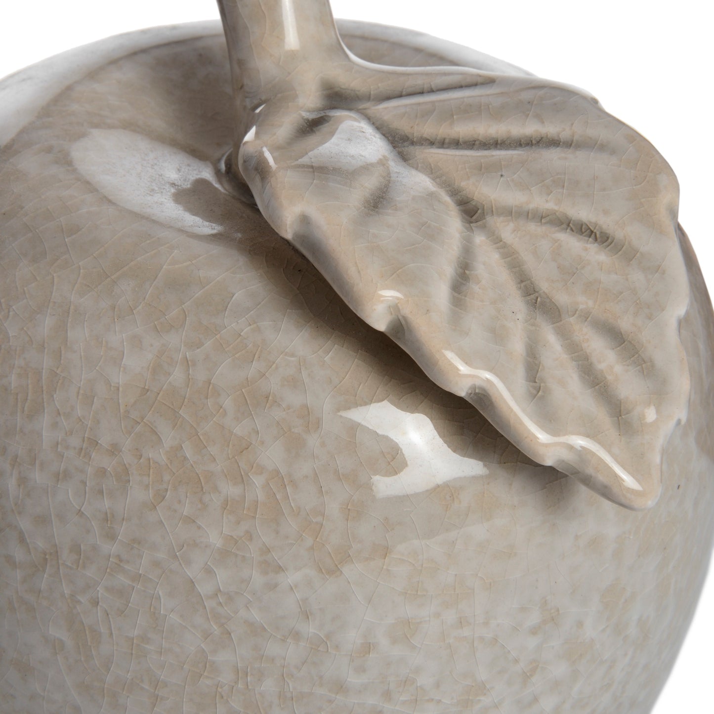 Antique Grey Ceramic Apple - Small