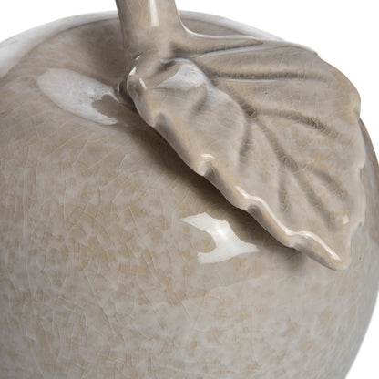 Antique Grey Ceramic Apple - Small
