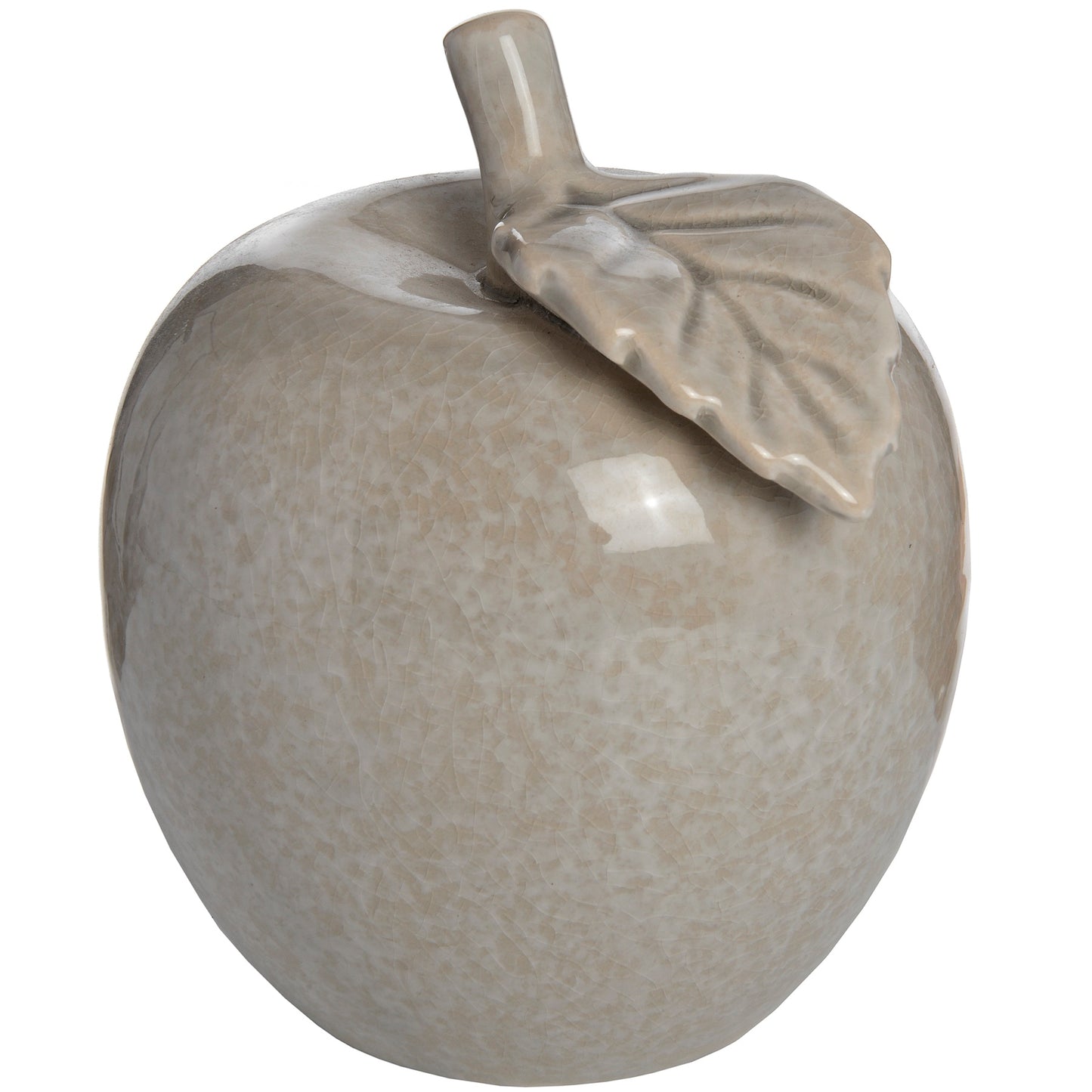 Antique Grey Ceramic Apple - Small