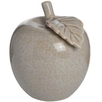Antique Grey Ceramic Apple - Small