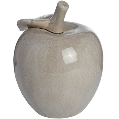 Antique Grey Ceramic Apple - Large