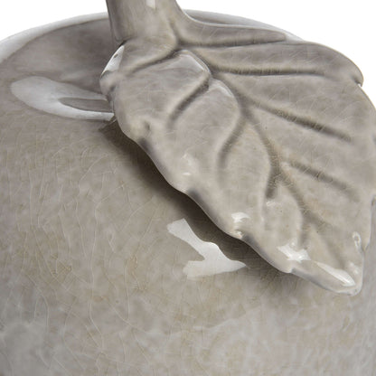 Antique Grey Ceramic Apple - Large