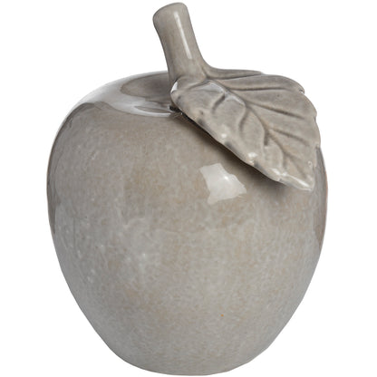 Antique Grey Ceramic Apple - Large