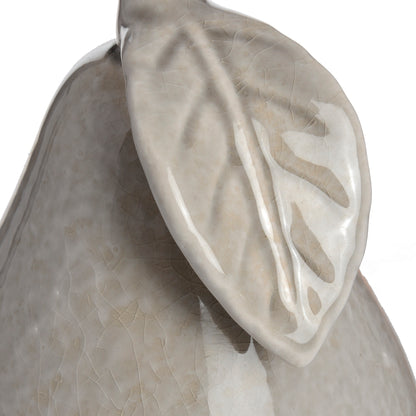 Antique Grey Ceramic Pear - Small