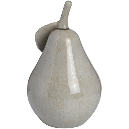 Antique Grey Ceramic Pear - Large