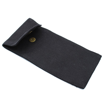 Cotton Pouch for Gemstone Face Rollers - Black - 10oz - 9 x 19 cm