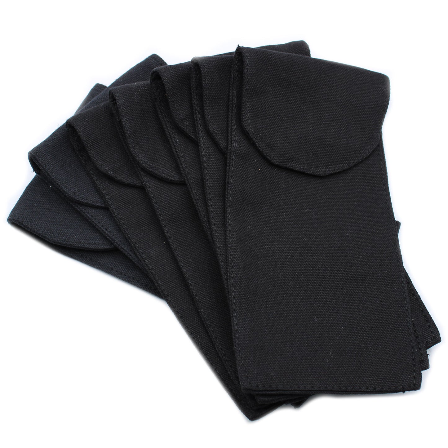 Cotton Pouch for Gemstone Face Rollers - Black - 10oz - 9 x 19 cm