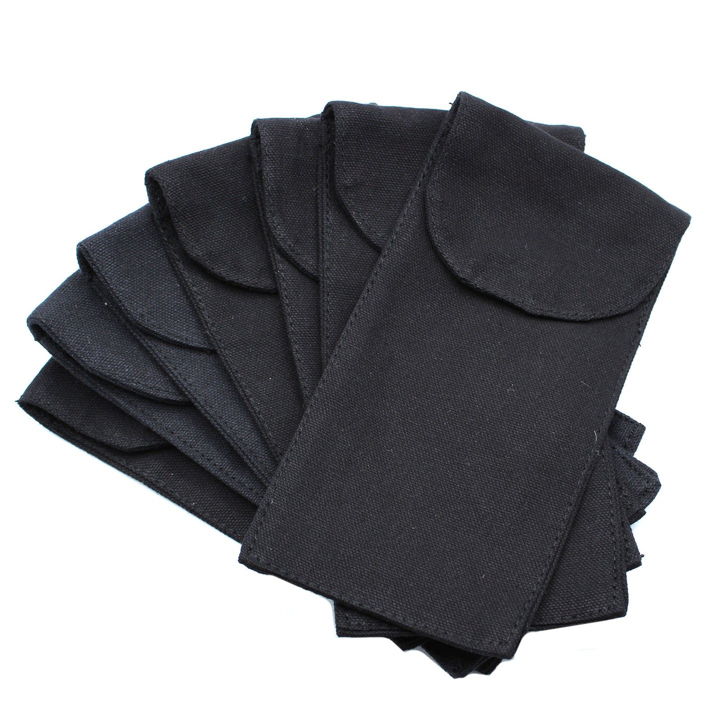 Cotton Pouch for Gemstone Face Rollers - Black - 10oz - 9 x 19 cm