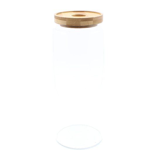 Cottage Bamboo Glass Jar - 25 cm