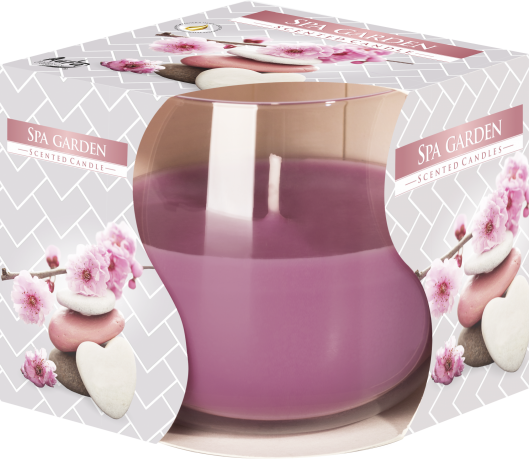 Scented Candle in Round Glass Jar - Garden Spa