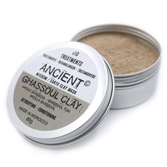 Clay Face Mask - Ghassoul Clay - Detoxifying & Conditioning - 80 g