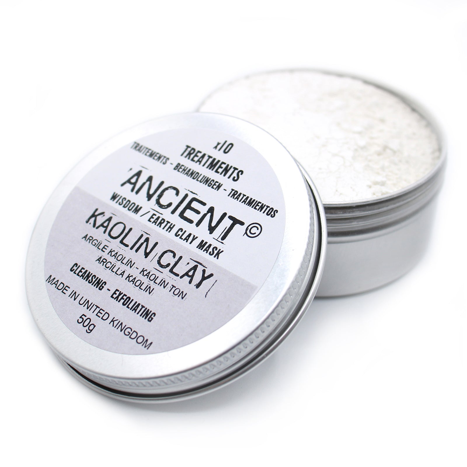 Clay Face Mask - Kaolin Clay - Cleansing & Exfoliating - 50 g