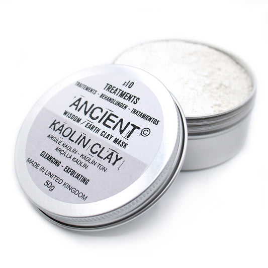 Clay Face Mask - Kaolin Clay - Cleansing & Exfoliating - 50 g
