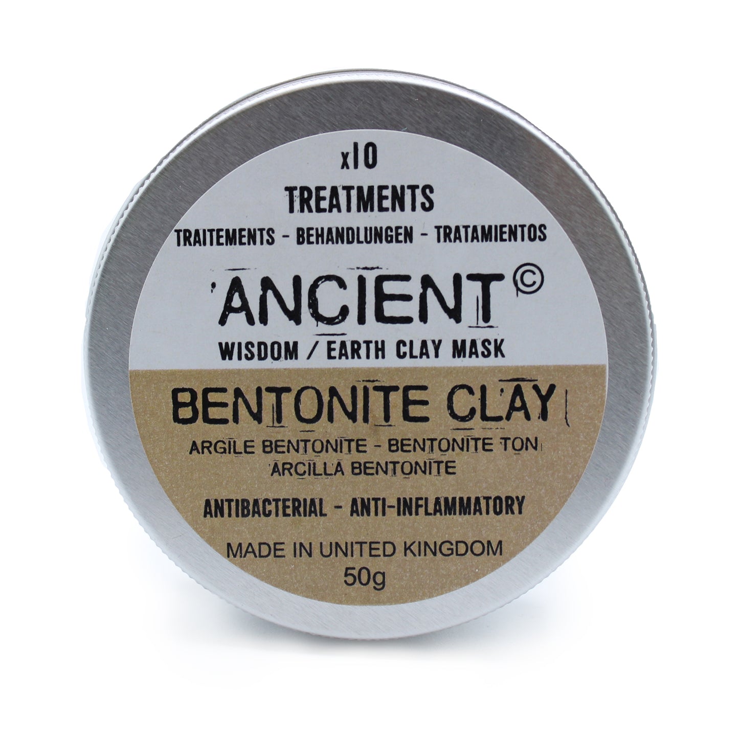 Clay Face Mask - Bentonite Clay - Anti-bacterial & Anti-inflamatory - 50 g