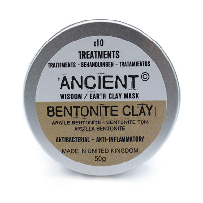 Clay Face Mask - Bentonite Clay - Anti-bacterial & Anti-inflamatory - 50 g