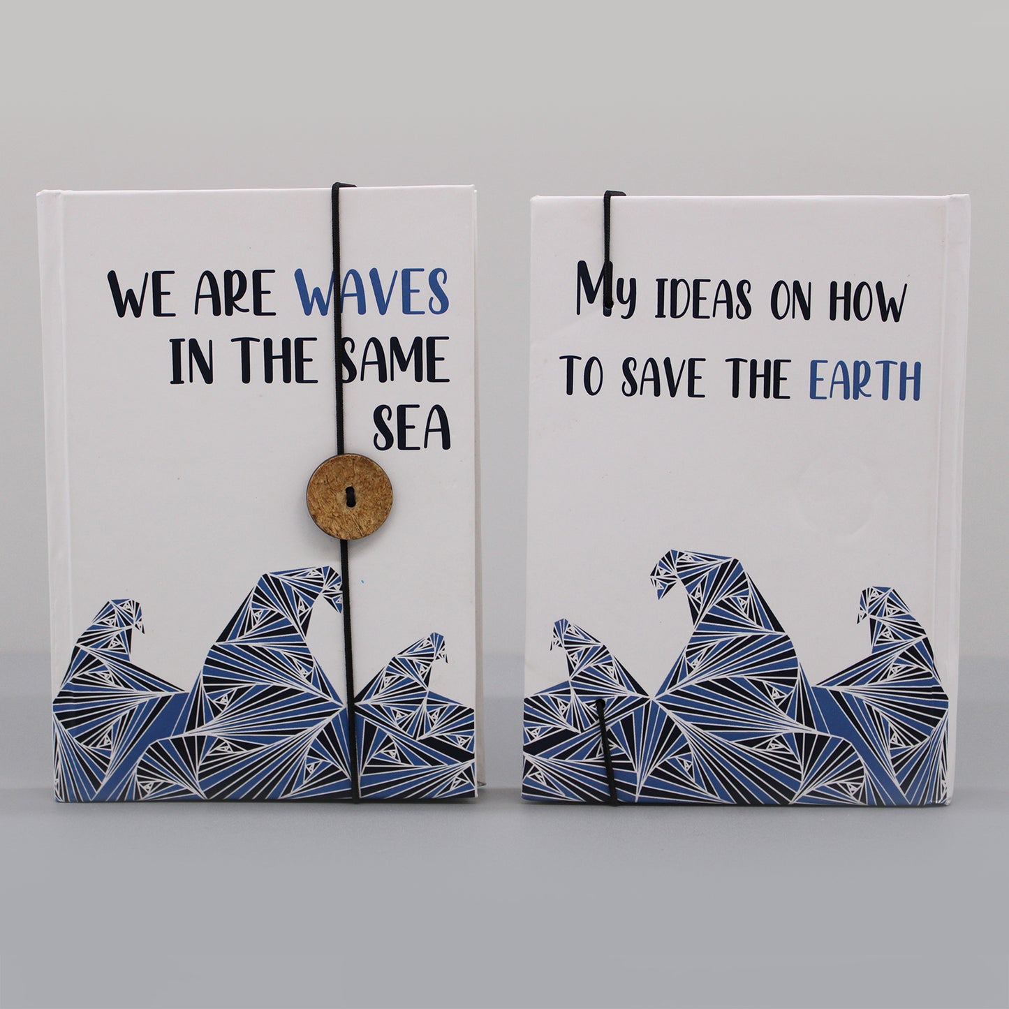 Notebook with strap - Waves in the same sea
