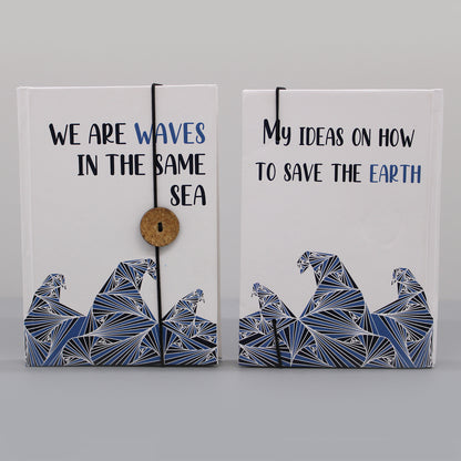 Notebook with strap - Waves in the same sea