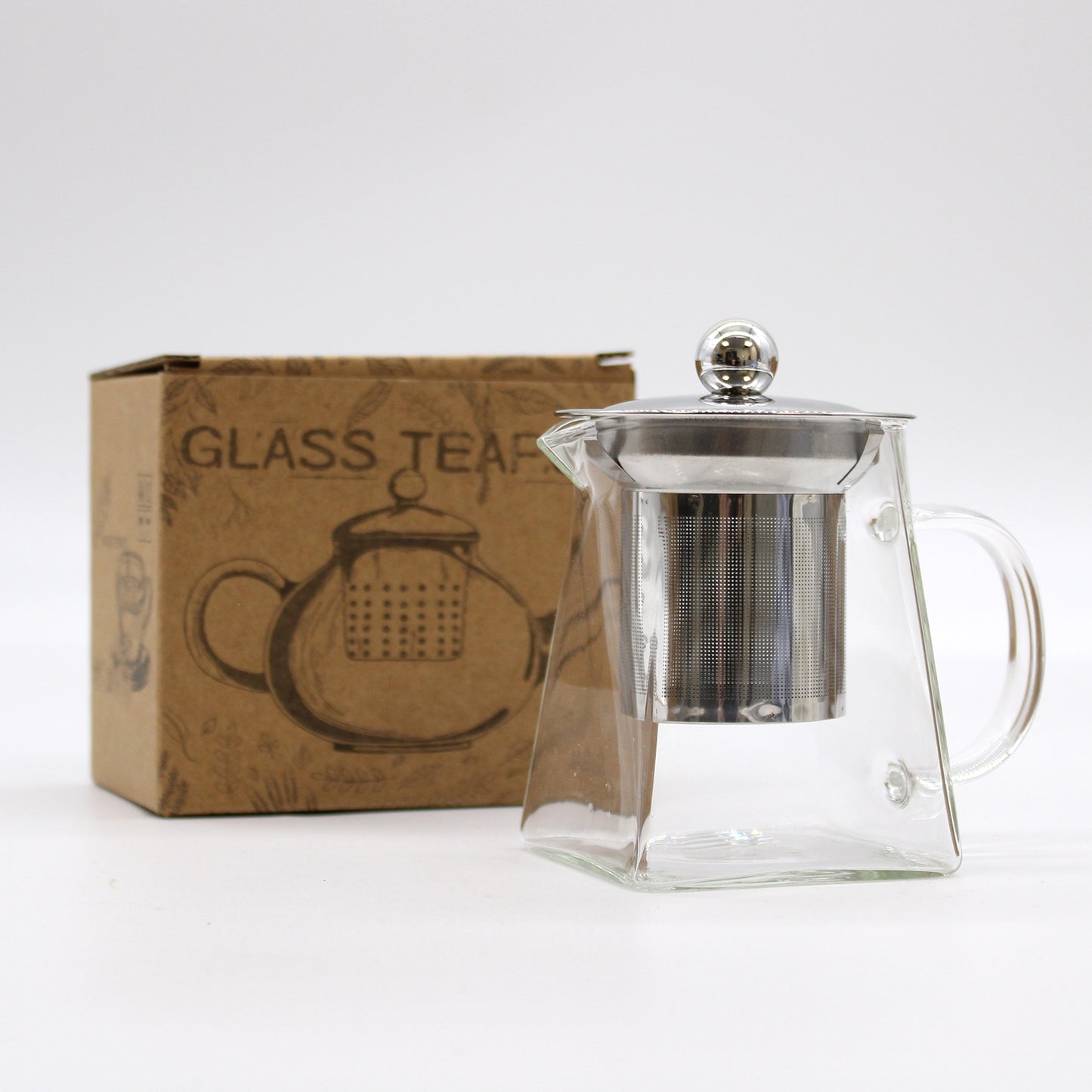 Glass Infuser Teapot - Tower Shape - 350 ml