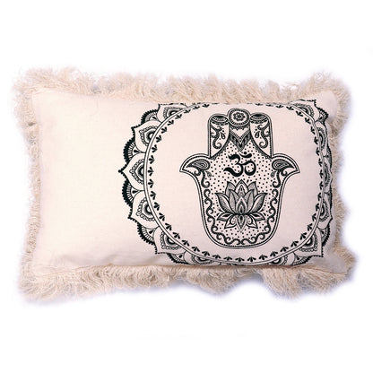 Mandala Cushion Cover - Hamsa - Green - 30 x 50 cm